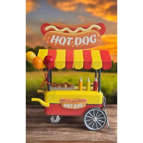 New 4th Of July Holiday Party BBQ Hot Dog Stand Summer Figurine Decoration - Picture 1 of 3